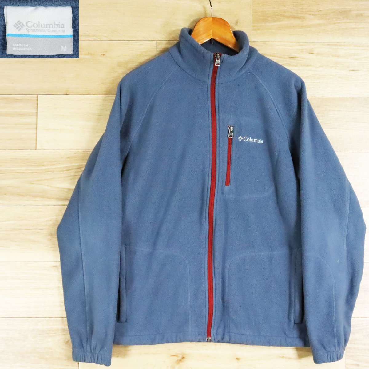 @11Y/O5.1-1 アメリカ古着 Columbia コロンビア フリースジャケット ジップアップジャケット ジャンパー ブルゾン ロゴ刺繍 M拍卖