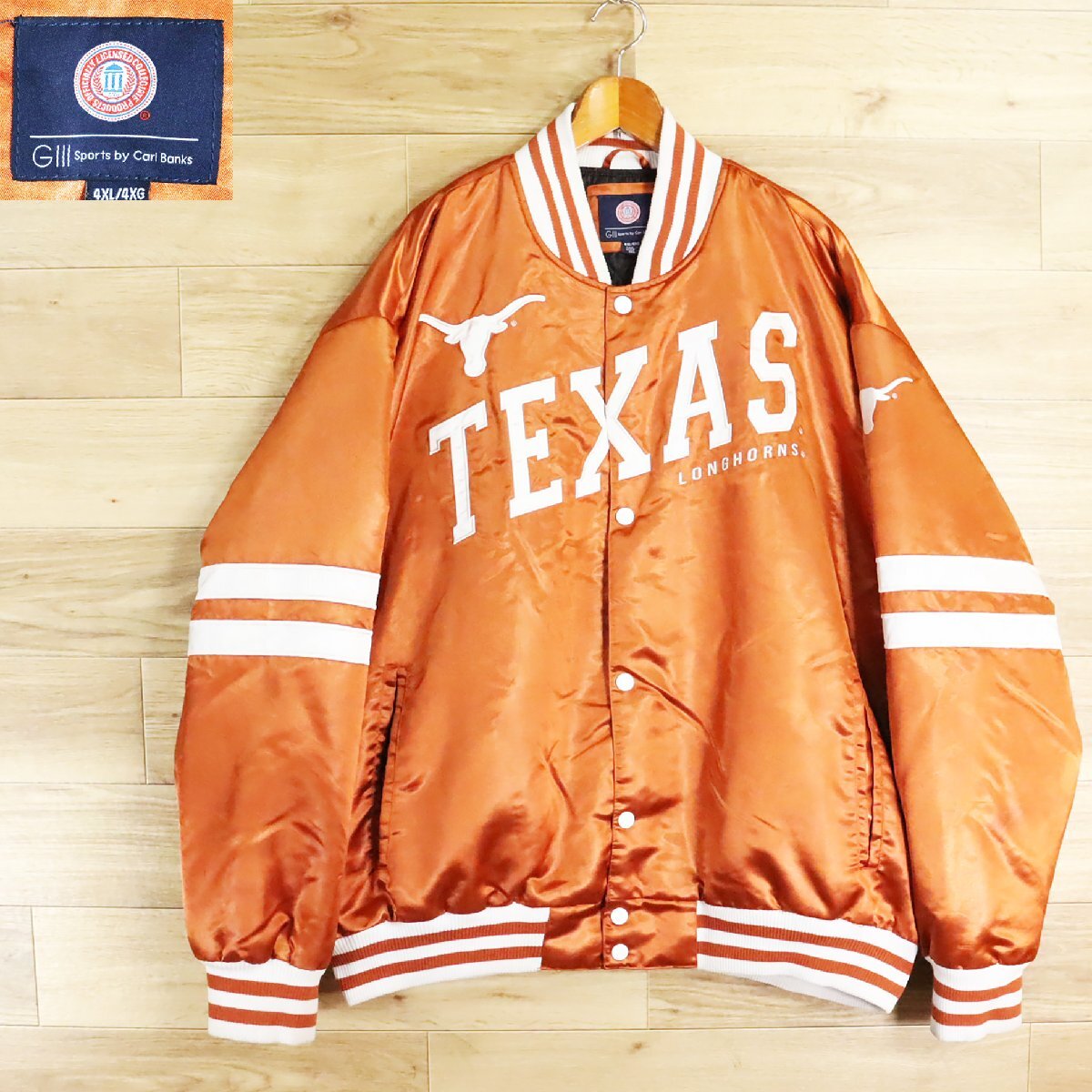 M12K/D6.12-3 NCAA GIII Texas Longhorns テキサス・ロングホーンズ スタジアムジャンパー スタジャン ブルゾン カレッジ 4XL拍卖