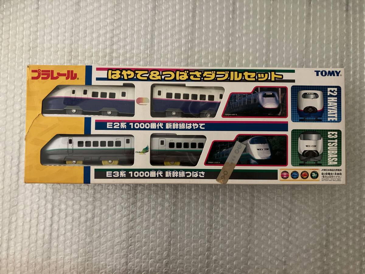2種セット!【絶版・動作確認済もジャンク】プラレール E2系1000番代 はやて& E3系1000番代 つばさ ダブルセット【小キズ・ヨゴレ多数】拍卖