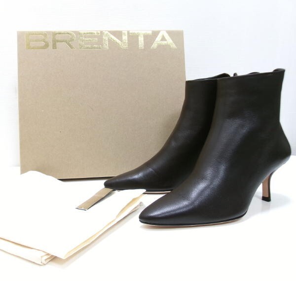 新品★BRENTA ブレンタ★レザー ショートブーツ 38 チャイロ★Deuxieme Classe ドゥーズィエムクラス拍卖