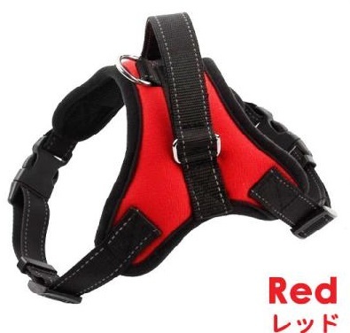 【ハーネス レッド M】犬 おしゃれ 脱げない 小型犬 中型犬 大型犬 苦しくない 犬用 ステップハーネス ウェアハーネス拍卖