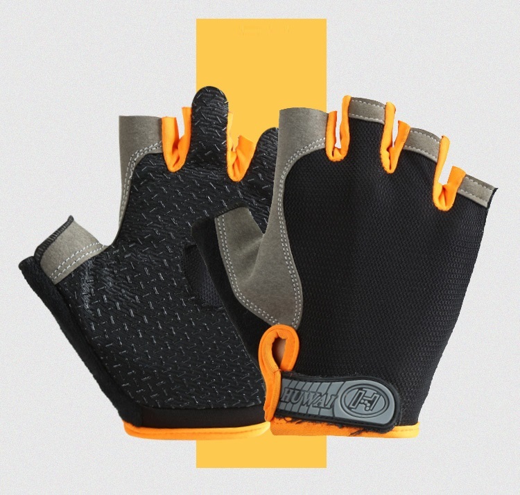 【サイクルグローブ オレンジ Mサイズ】指切り サイクリング グローブ 自転車 手袋 指なし バイク メッシュ ロードバイク 夏用 夏拍卖