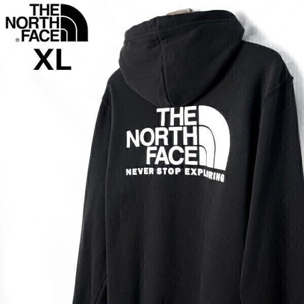 1円~!売切!【正規新品】THE NORTH FACE◆THROWBACK HOODIE パーカー スウェット US限定 裏起毛 男女兼用 ハーフドームロゴ(XL)黒181130-30拍卖