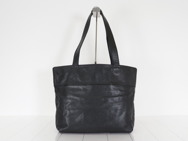 中古 CHANEL シャネル デカココ トートバッグ 5番台 047429拍卖