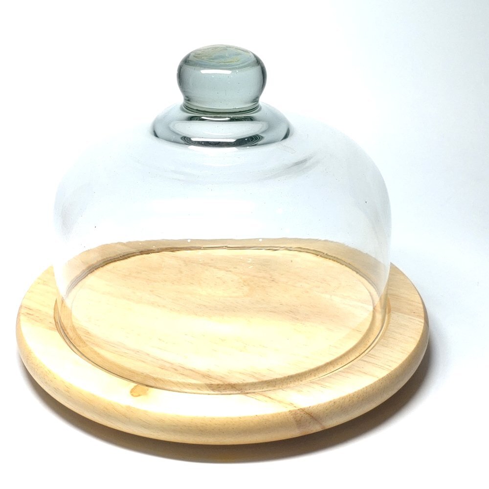 【侍】ガラス フードカバー 木製 ケーキドーム ディスプレイドーム パーティー カフェ 雑貨 20+371拍卖