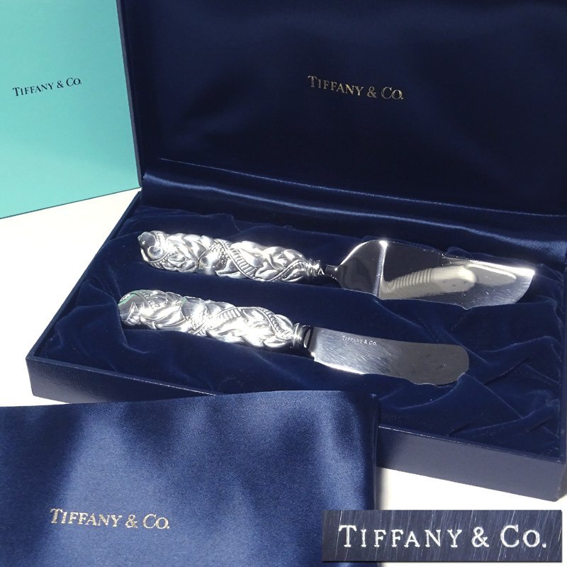 侍◆【Tiffany&Co. ティファニー】製 スターリングシルバー(銀製/SILVER925)チーズサービングセット ナイフ&サーバー ボックス付き拍卖