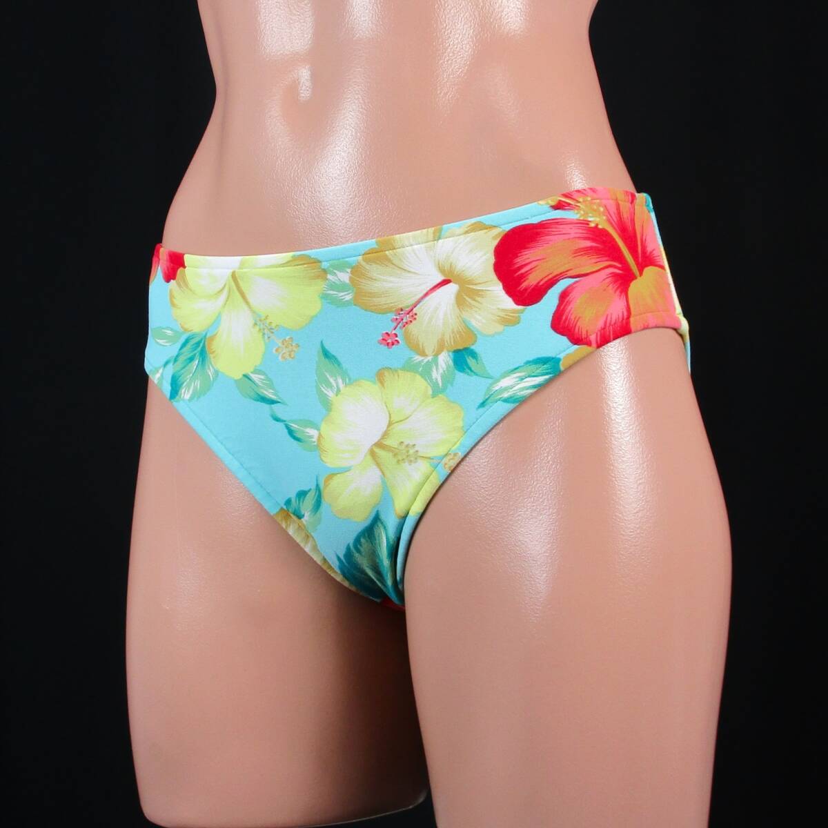 E9447★かわいい 花柄 フルーツ柄 水着 ボトム ビキニ パンツ レディース 9M トロピカル 水色 赤 スイムショーツ 水泳 プール ビーチ 海拍卖