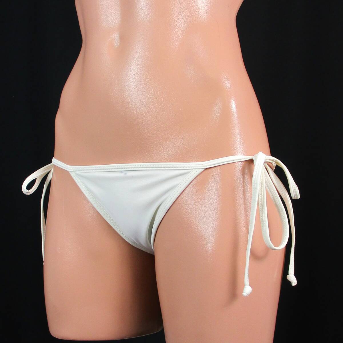 E9598★白 ホワイト セクシー 紐パン 水着 ボトム ビキニ パンツ レディース スイムショーツ 無地 水泳 プール ビーチ 海拍卖