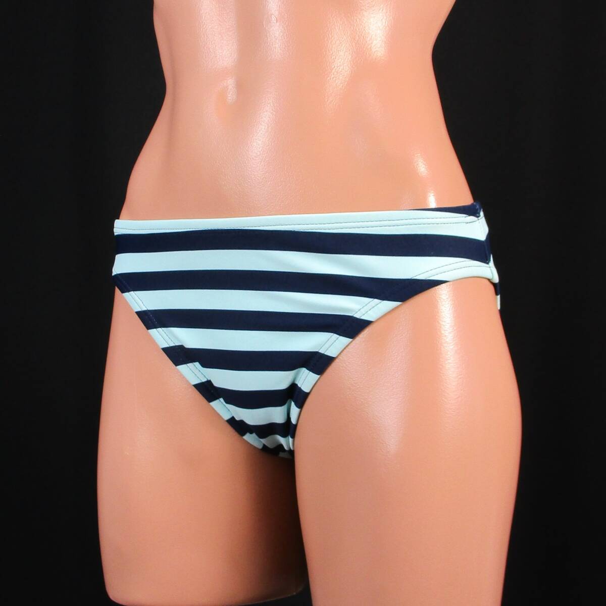 E9640★ボーダー 水色 紺色 水着 ボトム ビキニ パンツ レディース 11L ネイビー スイムショーツ 水泳 プール ビーチ 海拍卖