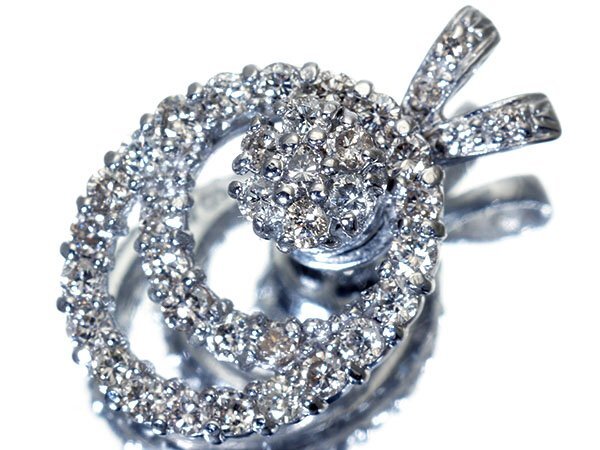 1円~【ジュエリー極】豪華回転デザイン輝く!天然ダイヤモンド1.00ct 高級Pt900ペンダントヘッド k970kulm【送料無料】拍卖