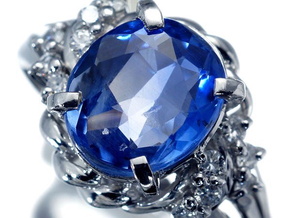 1円~【ジュエリー極】非加熱ソ付 超希少天然非加熱ブルーサファイア2.86ct&良質ダイヤ0.18ct 高級Pt900リング a2775Ritkul【送料無料】拍卖
