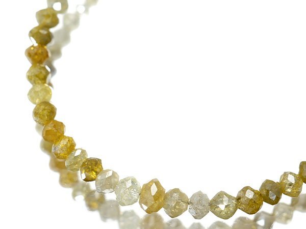 1円~【ジュエリー極】希少!ビーズカット天然イエローダイヤモンド7.53ct 高級K18WGクラスプブレスレット a2776JitkTHZSZ【送料無料】拍卖