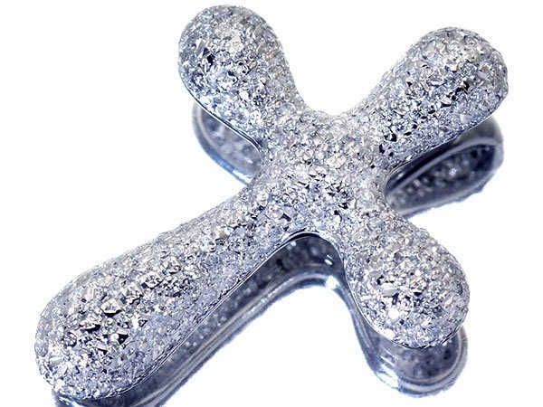 1円~【ジュエリー極】豪華なクロスデザイン輝く!良質天然ダイヤモンド1.00ct 高級Pt900ペンダントヘッド w5860ur【送料無料】拍卖