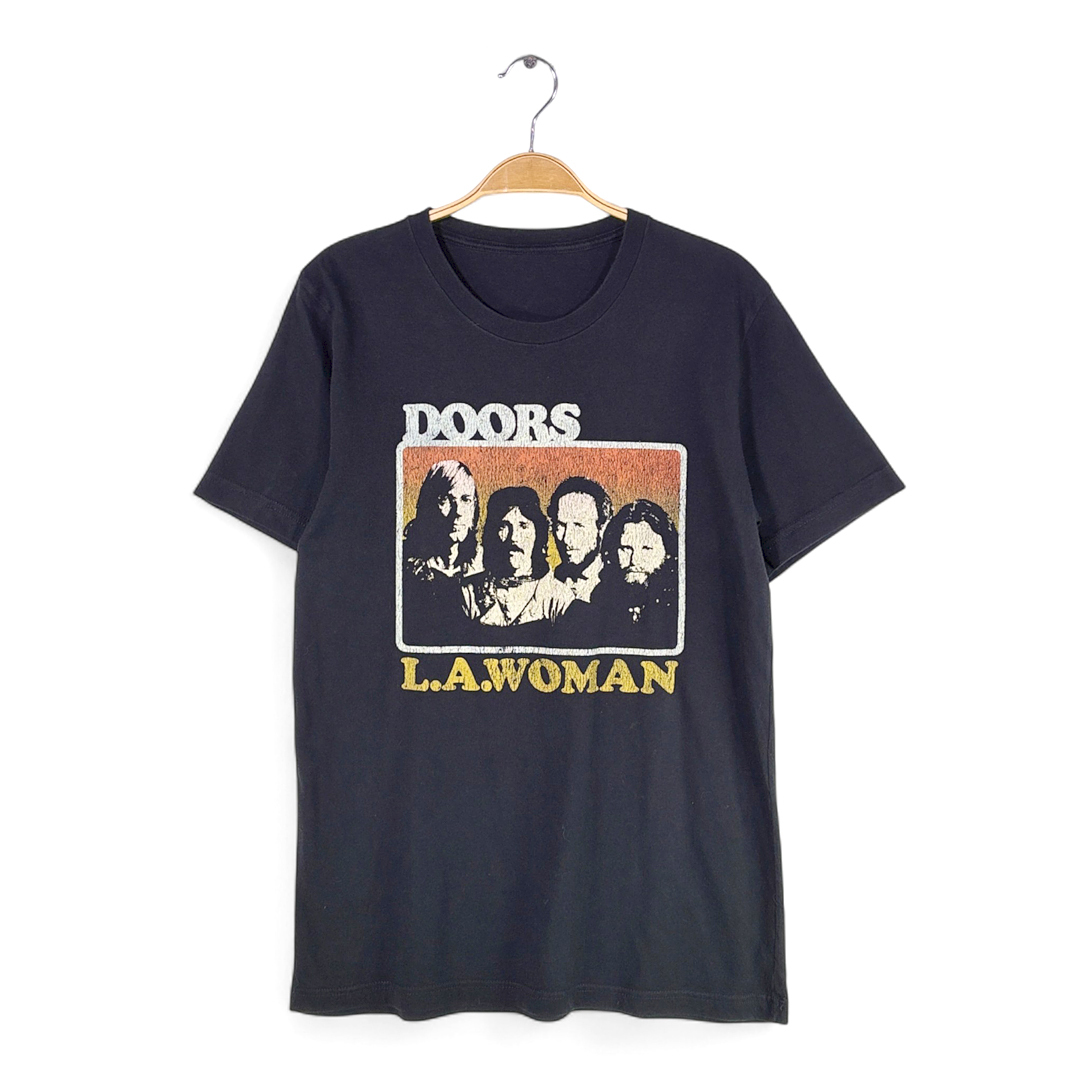 【送料無料】ドアーズ ロックTシャツ バンドT L.A.ウーマン ブラック DOORS L.A.WOMAN ジムモリソン メンズL 古着 @AA9016拍卖