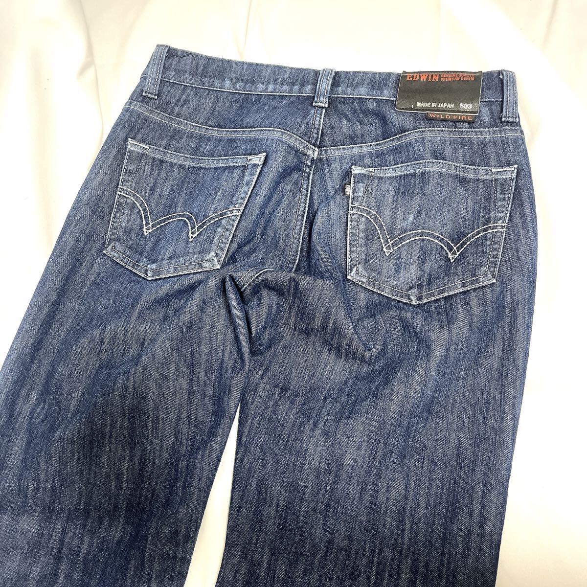 送料無料! EDWIN エドウィン ジーンズ デニム503WF ワイルドファイア wild fire 暖パン 32 ストレッチ拍卖