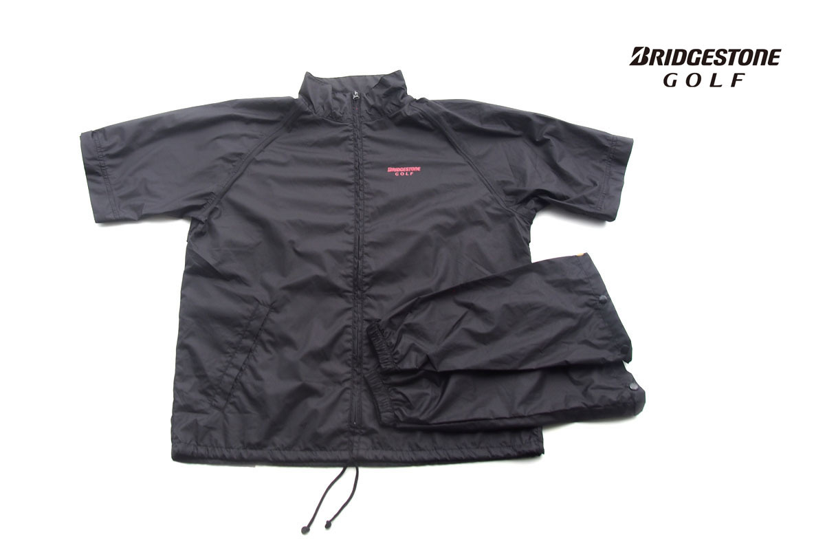 送料無料★【中古】ブリヂストン ゴルフ|Bridgestone Golf|2WAY仕様レインウェア|レインブルゾン|メンズゴルフウェア|M拍卖