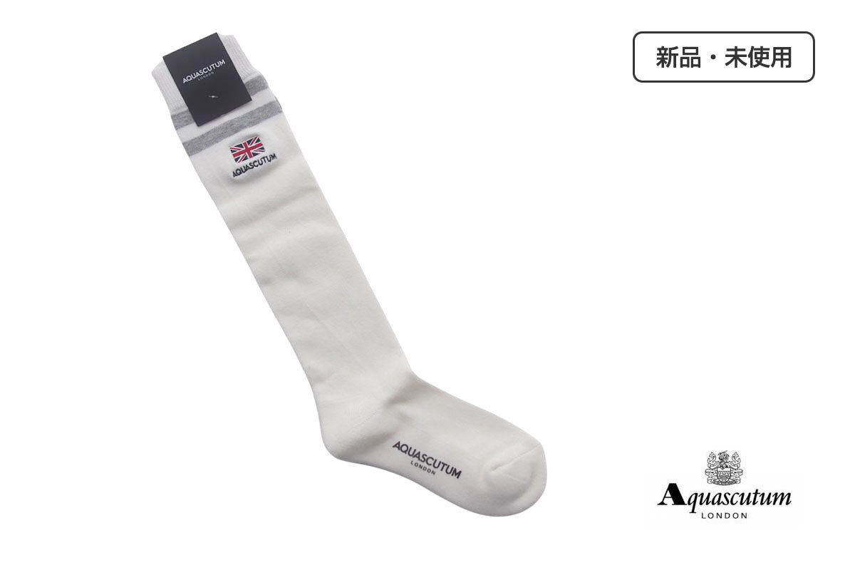 送料無料★新品|未使用|アクアスキュータム|Aquascutum|ロゴハイソックス|レディースゴルフウェア|WH拍卖