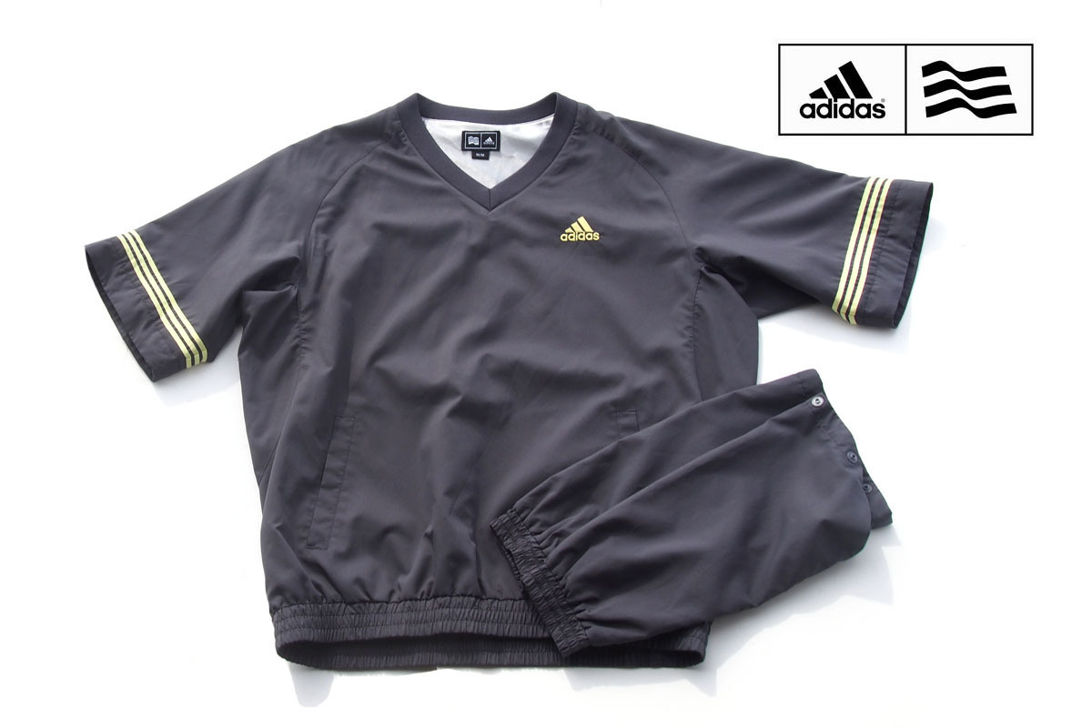 送料無料★【中古】アディダス|adidas|アディダスゴルフ|テーラーメイドゴルフ|2WAY Vネックプルオーバー|メンズゴルフウェア|M拍卖