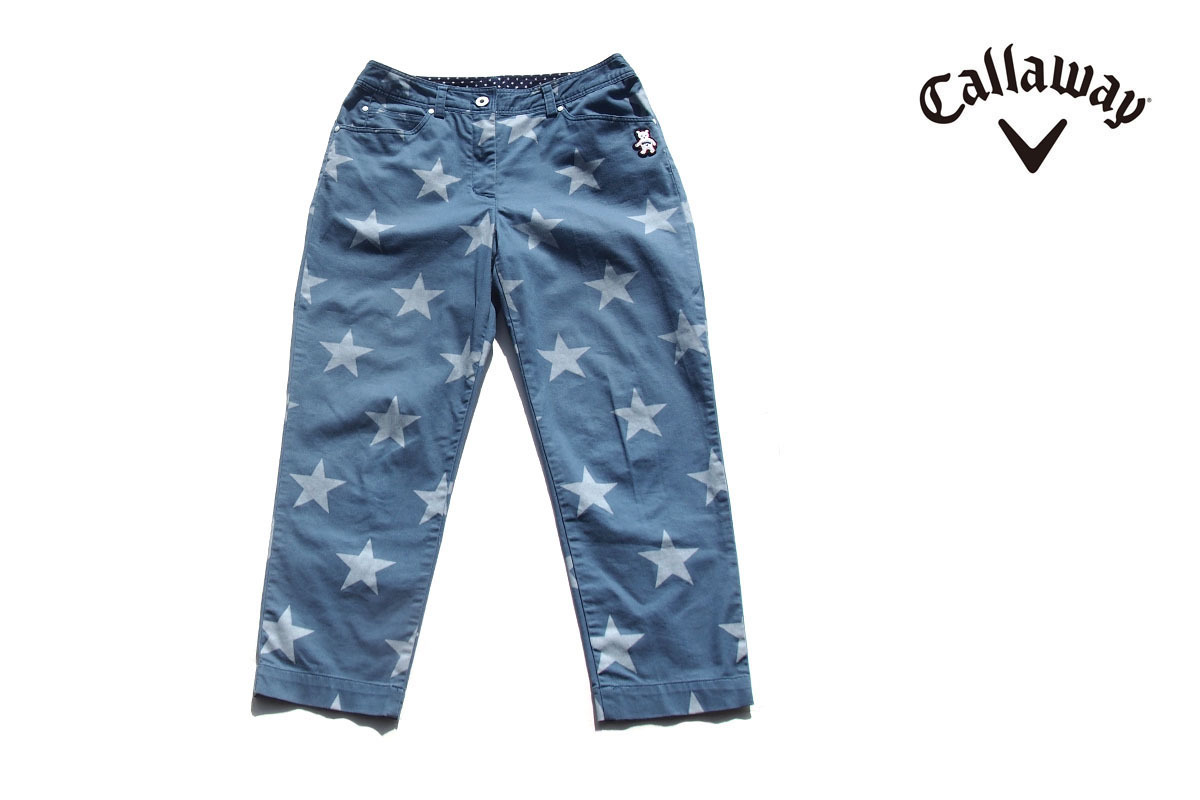 送料無料★【中古】キャロウェイ|Callaway|星柄クロップドストレッチパンツ|レディースゴルフウェア|M拍卖