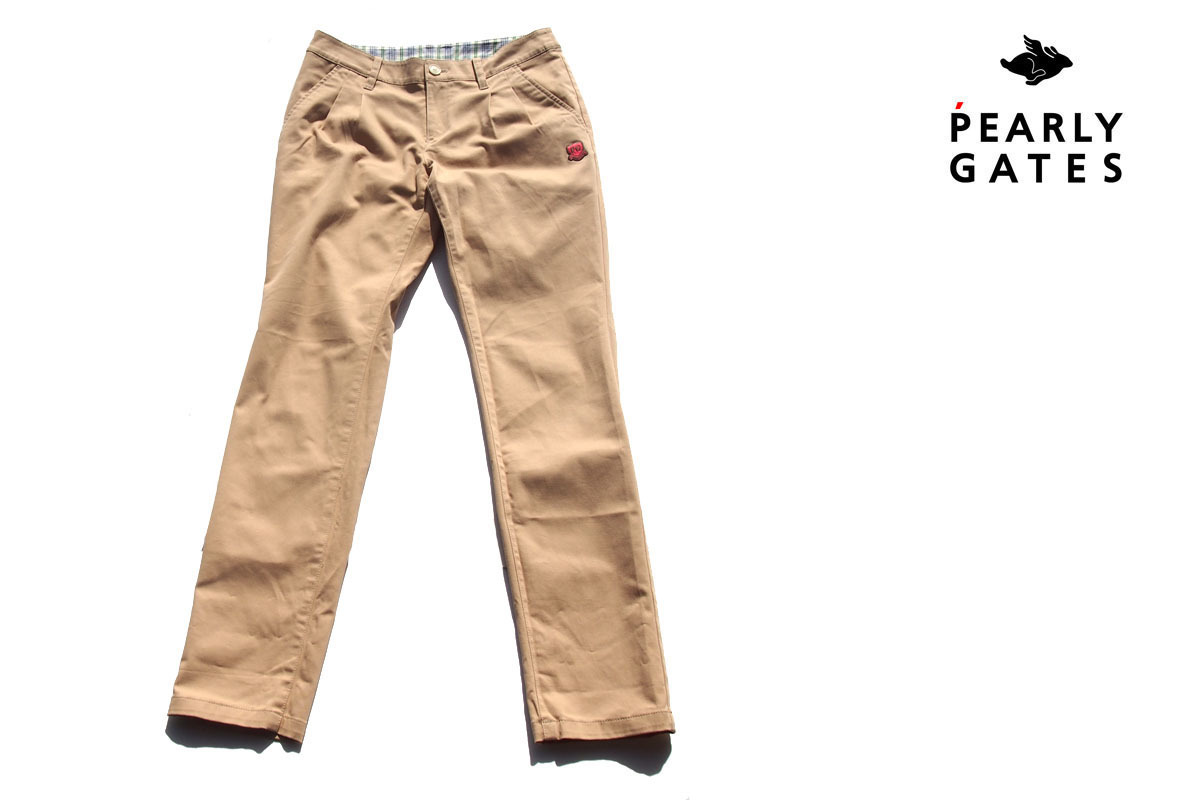 送料無料★【中古】パーリーゲイツ|pearly gates|ツータックストレッチロングパンツ|レディース ゴルフウェア|1拍卖