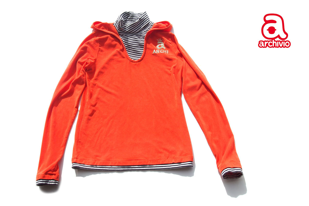 送料無料★【中古】アルチビオ|archivio|レイヤードタートルロングスリーブシャツ|38拍卖