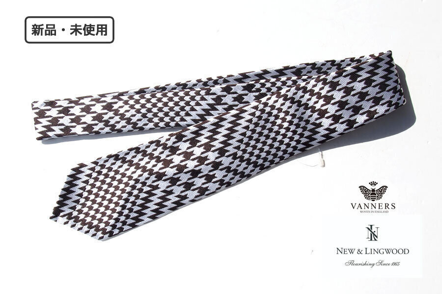 送料無料★新品|未使用|ニューアンドリングウッド|new_lingwood×VANNERS|バーナーズ|チェック柄ネクタイ|BR拍卖