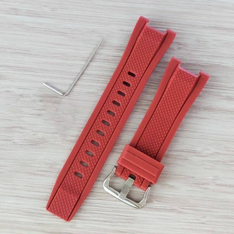 G-SHOCK G-STEEL GSTシリーズ 交換用ベルト 赤(レッド) バンド幅:26mm - 送料無料拍卖