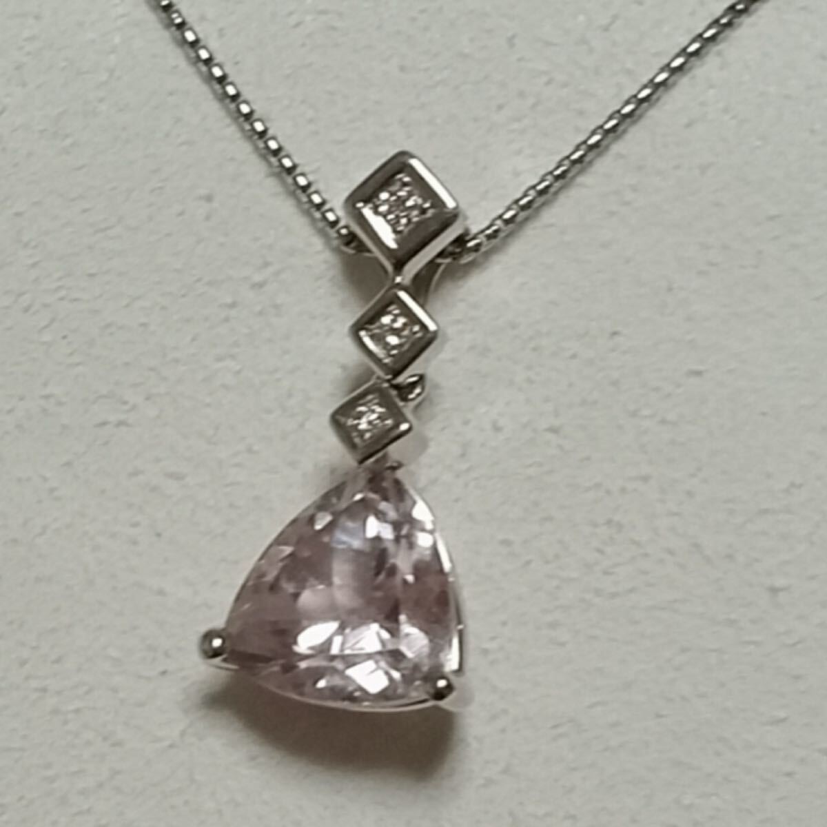 田崎真珠 タサキ TASAKI K18WG モルガナイト ダイヤモンドネックレス拍卖