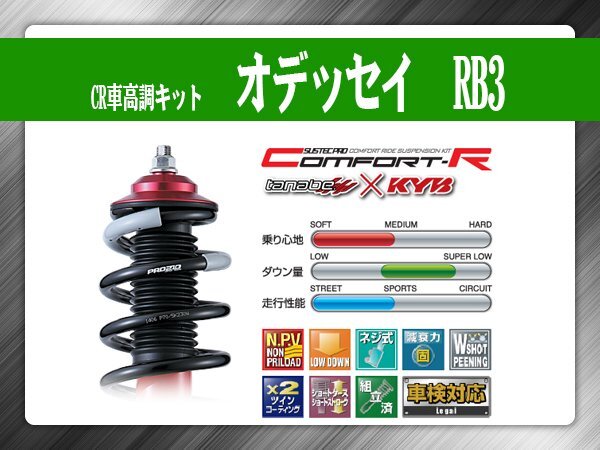 タナベ CR車高調キット オデッセイ RB3 ホンダ HONDA SUSTECPRO CRRB3K KYBコラボ拍卖