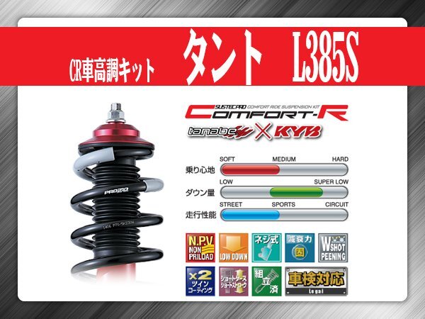 タナベ CR車高調キット タント L385S ダイハツ DAIHATSU SUSTECPRO CRL385SK KYBコラボ拍卖