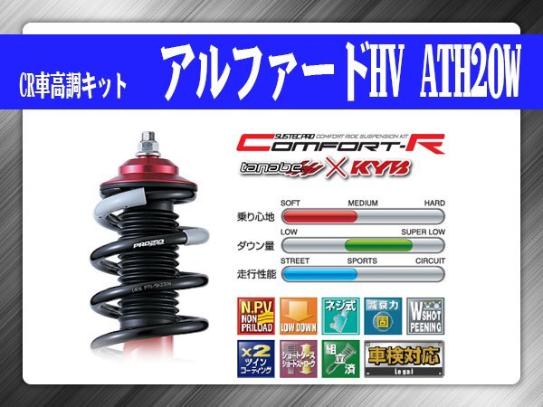 タナベ CR車高調キット アルファードHV ATH20W トヨタ TOYOTA SUSTECPRO CRATH20WK KYBコラボ拍卖