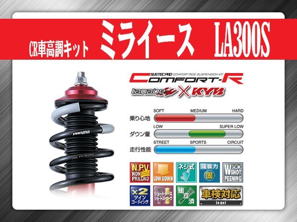 タナベ CR車高調キット ミライース LA300S ダイハツ DAIHATSU SUSTECPRO CRLA300SK KYBコラボ拍卖