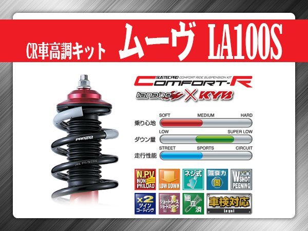 タナベ CR車高調キット ムーヴ LA100S ダイハツ DAIHATSU SUSTECPRO CRLA100SK KYBコラボ拍卖