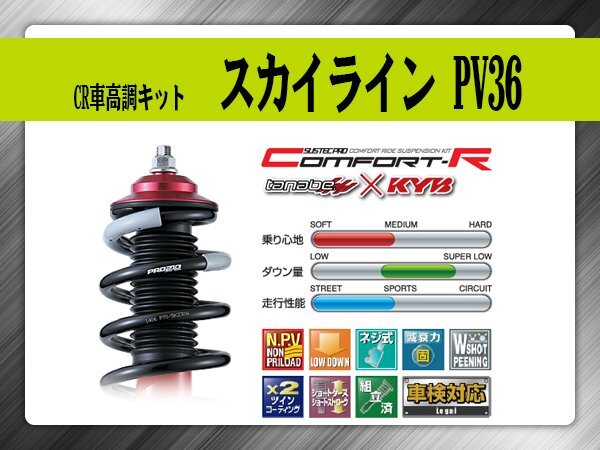タナベ CR車高調キット スカイライン FR V36/KV36/PV36 【H18/11~】 日産 NISSAN SUSTECPRO CRPV36K KYBコラボ拍卖
