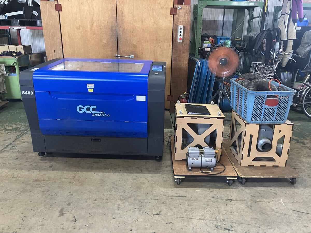 中古 引取り限定 GCC LaserPro S400 120W レーザー加工機 レーザーカッター 彫刻機 一式 2020年製 コムネット 訳ありジャンク拍卖