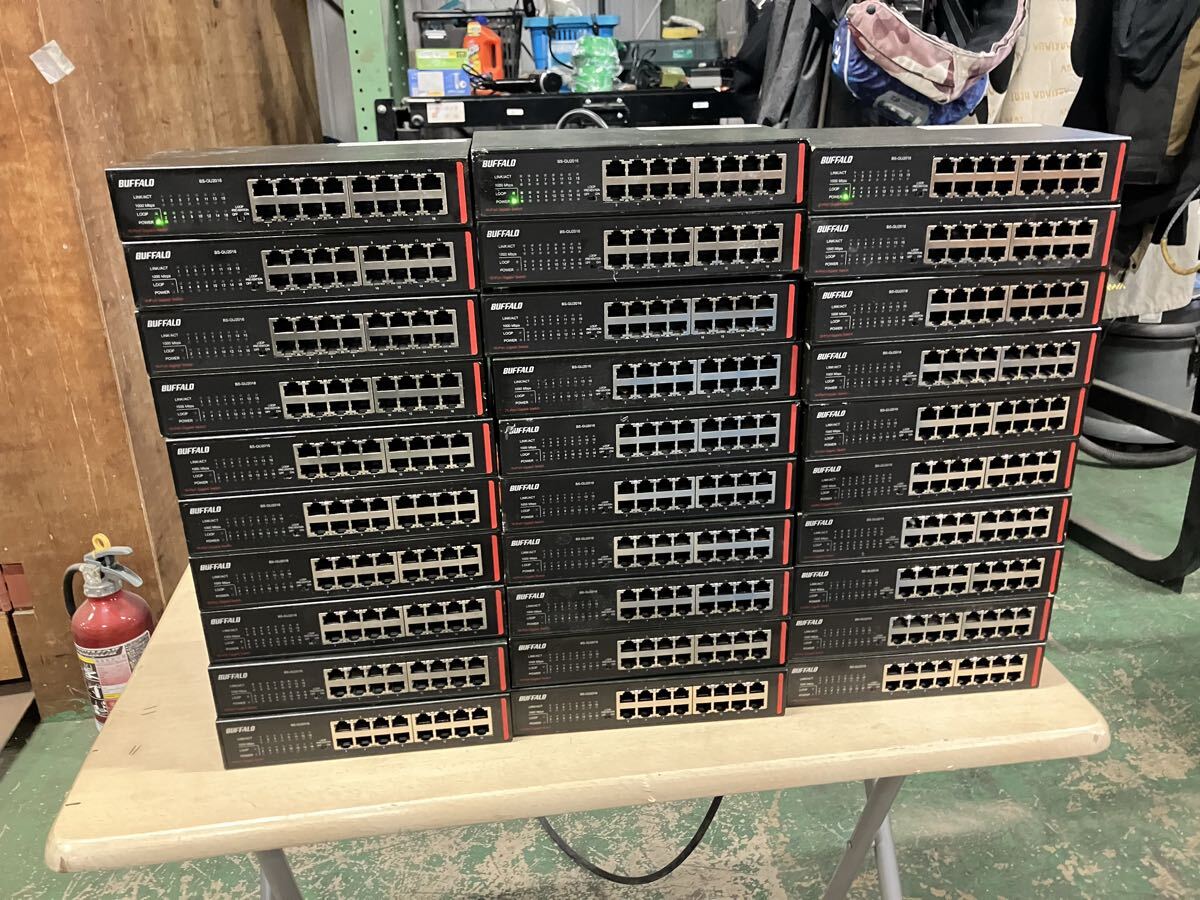 中古 BUFFALO 16ポート スイッチングハブ BS-GU2016 Gigabit Switch バッファロー 30台セット ①拍卖