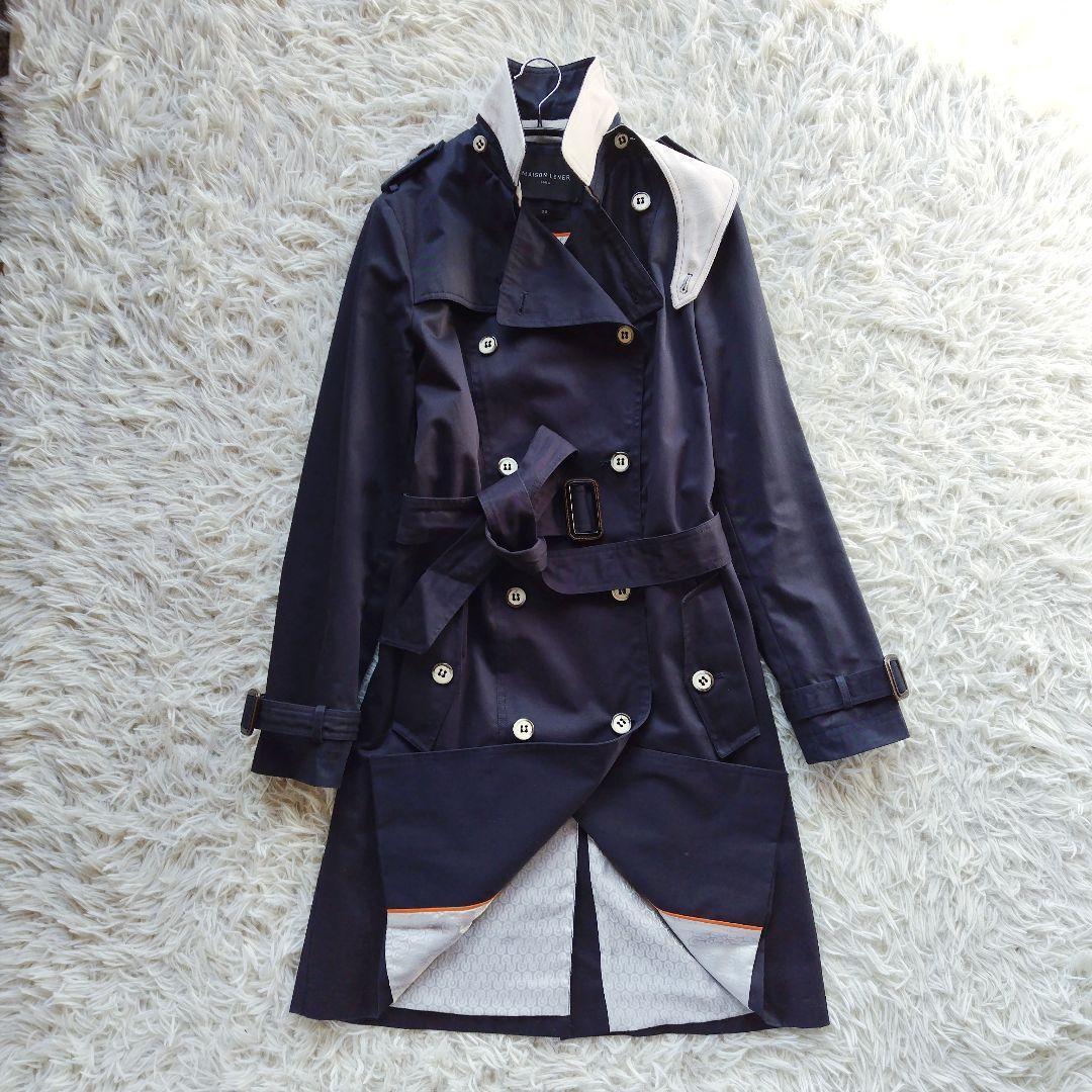 MAISON LENER フランス製 メゾンレネール トレンチコート ダブルブレスト レディース 欠品無し サイズS ディテール〇拍卖