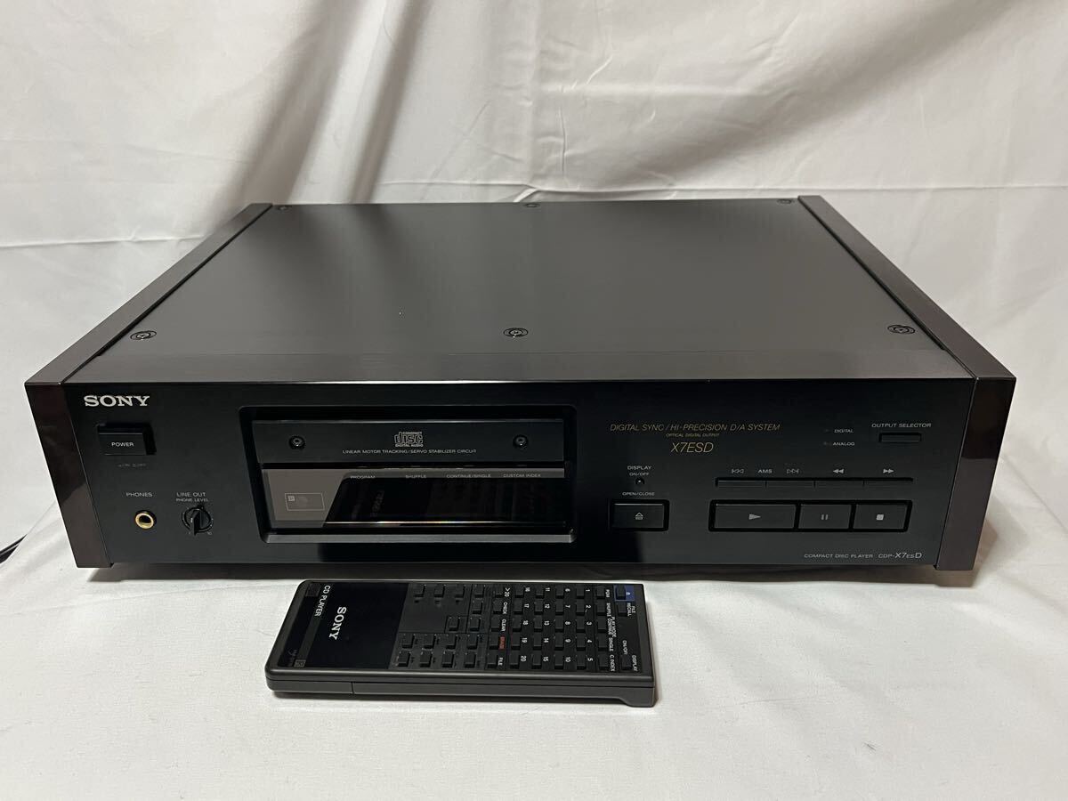 SONY CDP-X7ESD CDプレーヤー 再生可 リモコン付き拍卖
