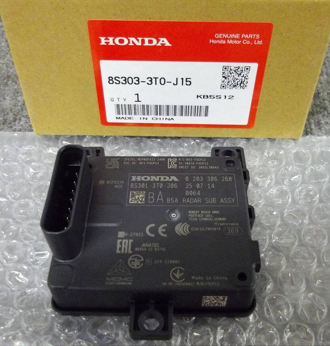 ★●2510-63L RP6 RP7 RP8 ステップワゴン アダプティブレーダーセンサー ミリ波レーダー 8S301-3T0-J06 8S303-3T0-J15 新品未使用品!拍卖