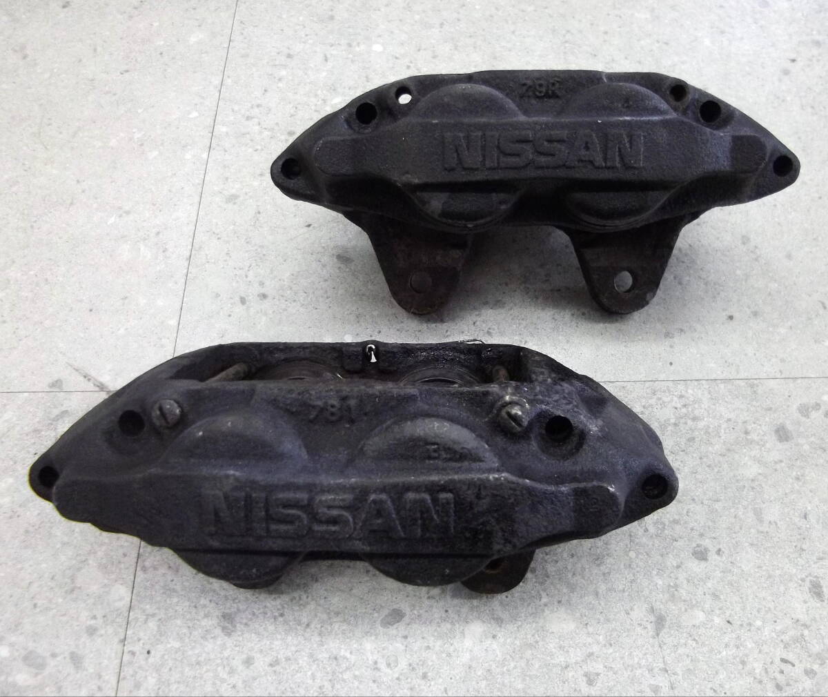 ★●2510-154L S14 SILVIA シルビア 純正 4POT フロントキャリパー 左右セット拍卖