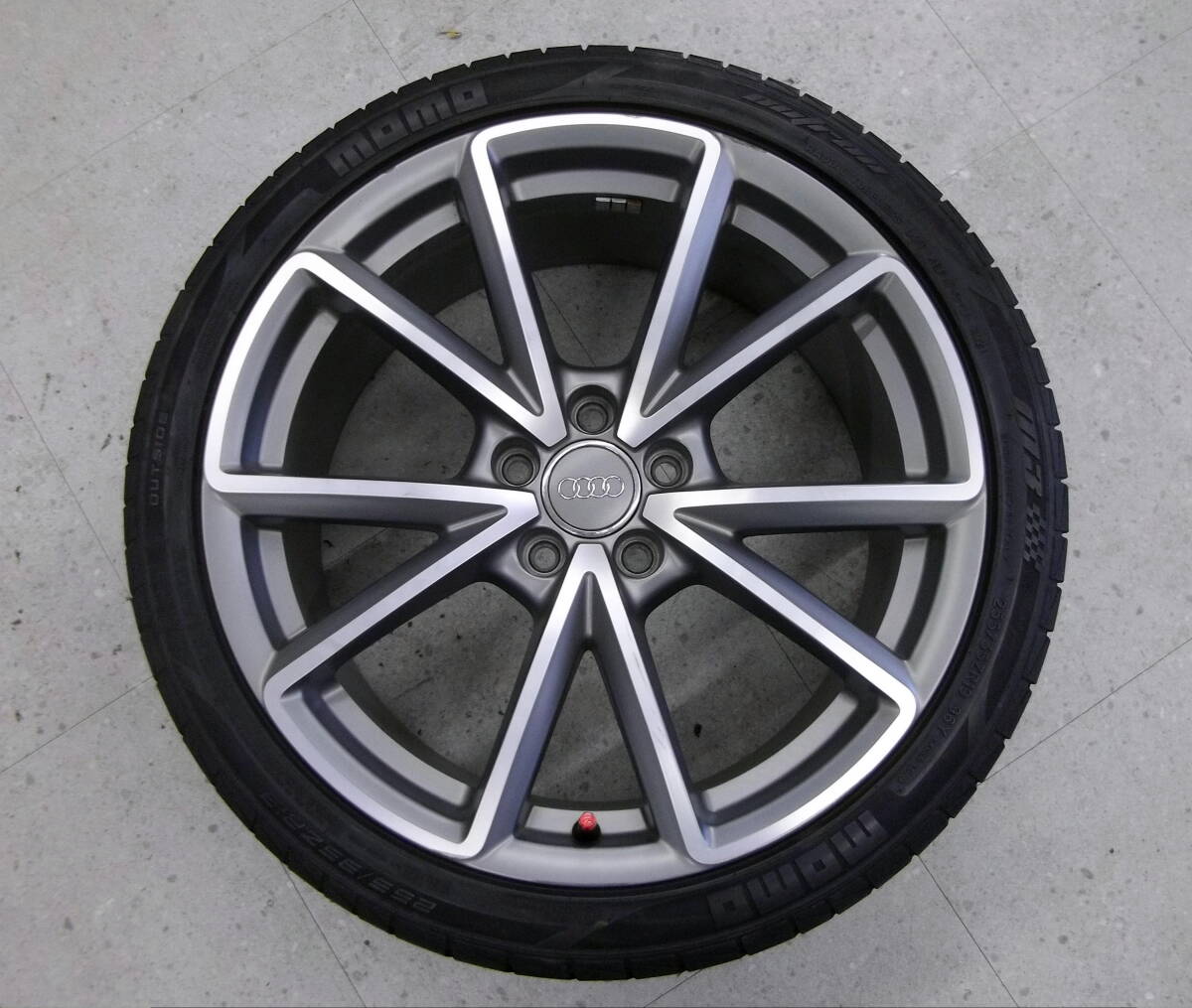 ★●2510-240LL Audi アウディ A4 S4 RS4 純正OP 8.5J 19in +43 PCD112 255/35R19 1本 8K0 601 025 CT バリ山 美品!拍卖