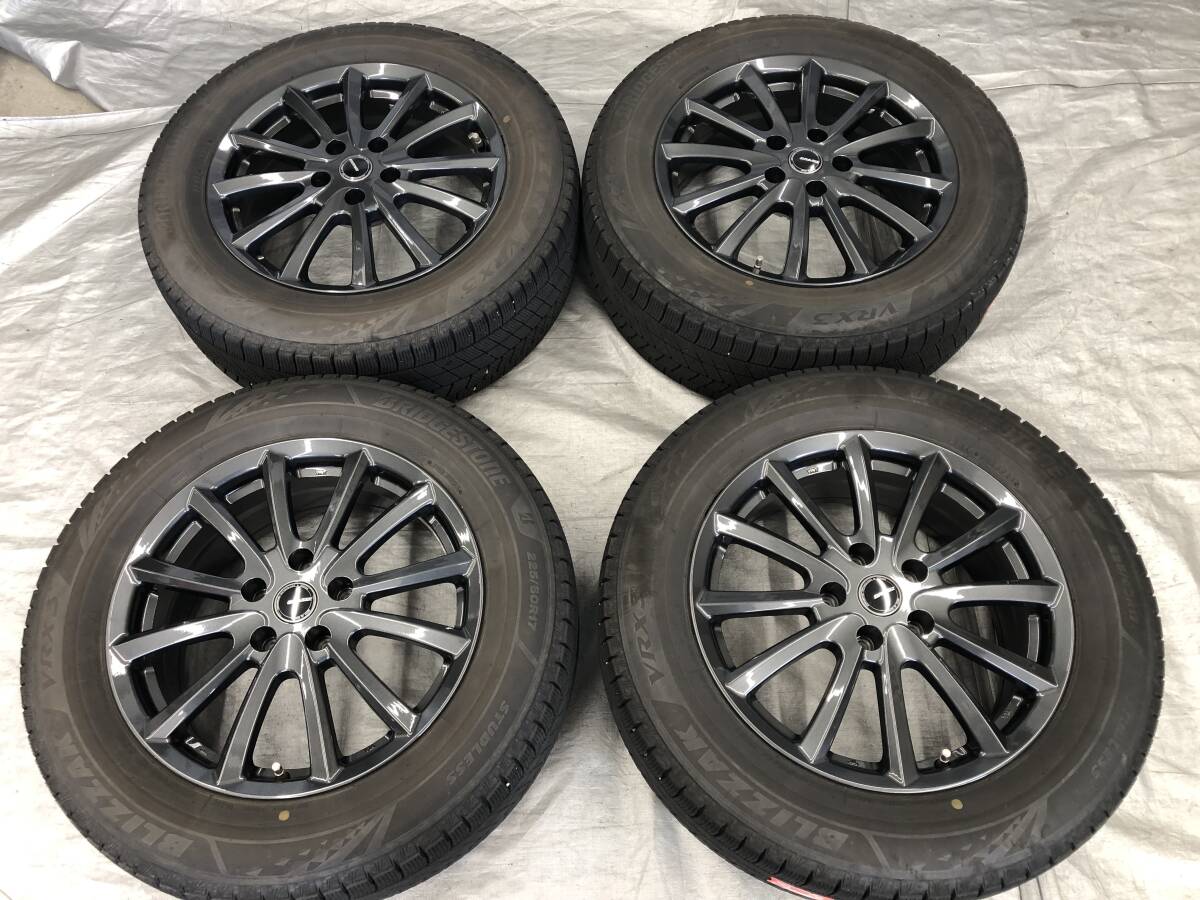 ★□2510-267 美品!KOSEI QRASIZ 7J +48 5H-114.3 ブリヂストン ブリザック VRX3 225/60R17 クロストレック SK系フォレスター ZR-V 等 拍卖