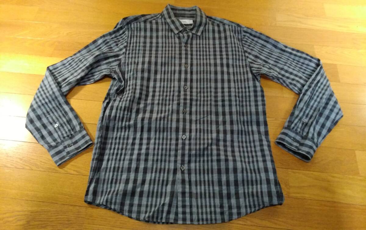 Calvin Klein カルバンクライン 長袖シャツ SIZE:M グレー 送料215円~拍卖