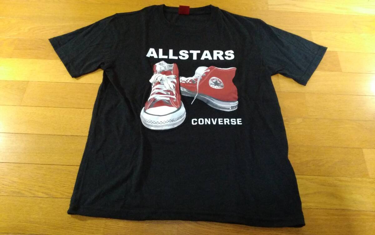 コンバース CONVERSE ALLSTARS Tシャツ SIZE:M 黒 送料215円~拍卖