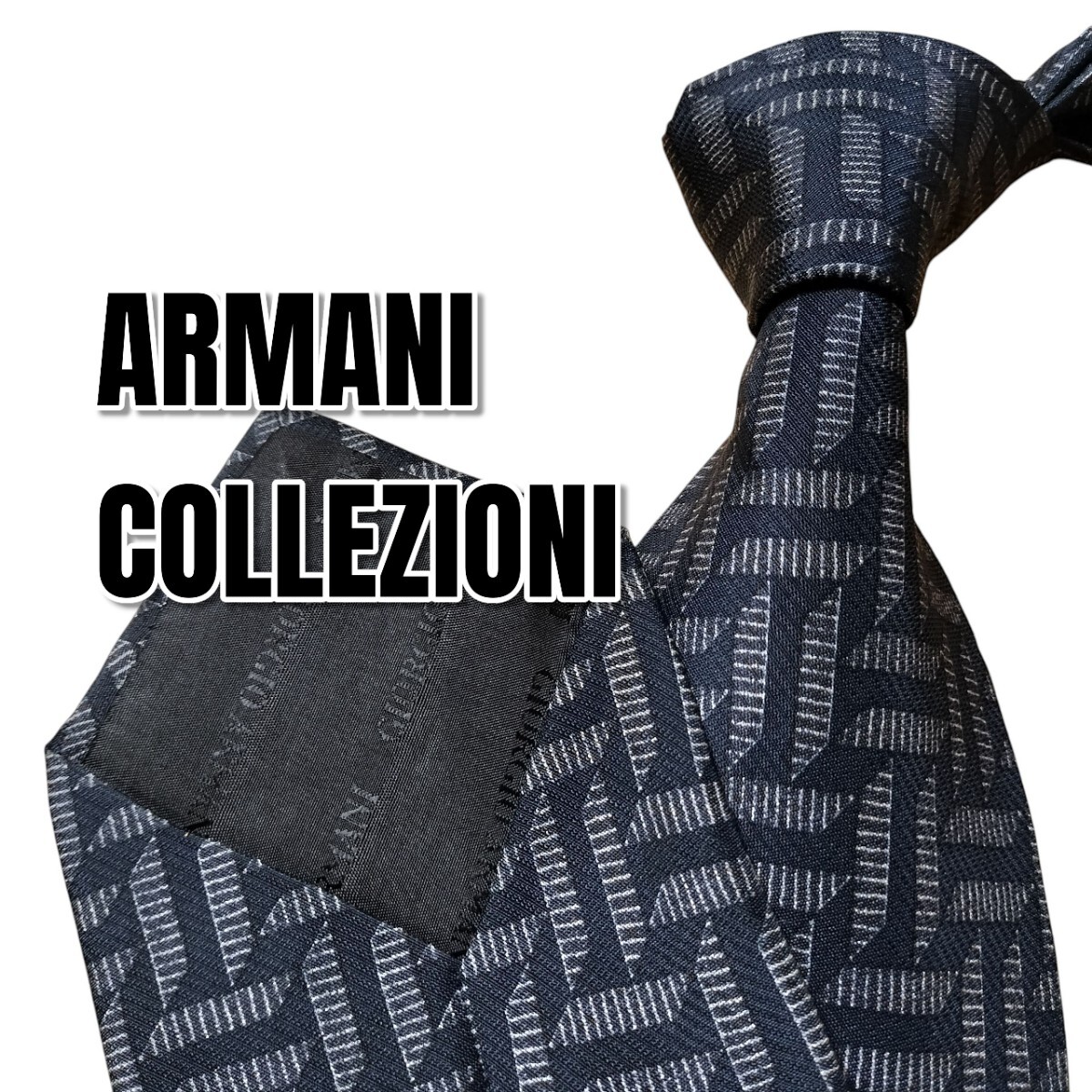 ARMANI COLLEZIONI ネイビー系 総柄 イタリア製拍卖