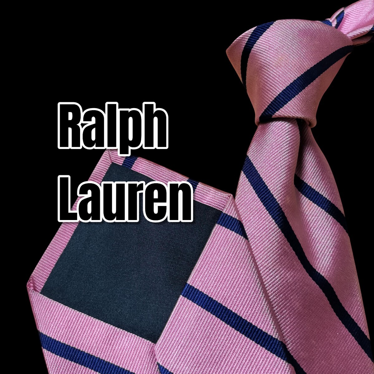 Ralph Lauren ラルフローレン ピンク系 ストライプ 日本製拍卖