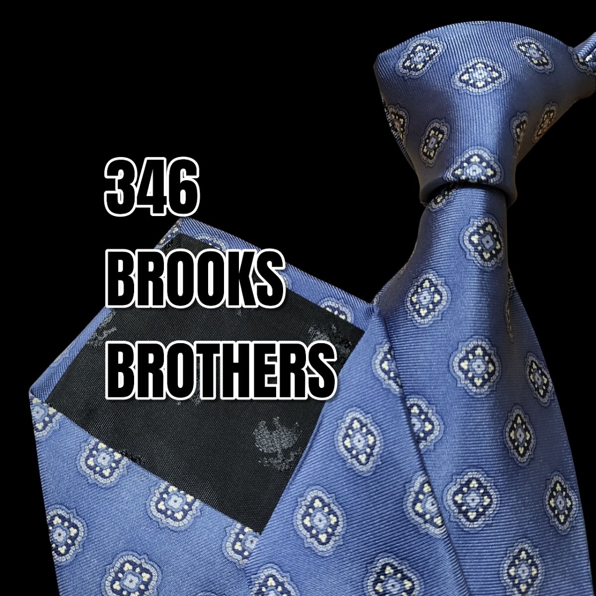 346 BROOKS BROTHERS ブルー系 総柄 USA製 397-5拍卖