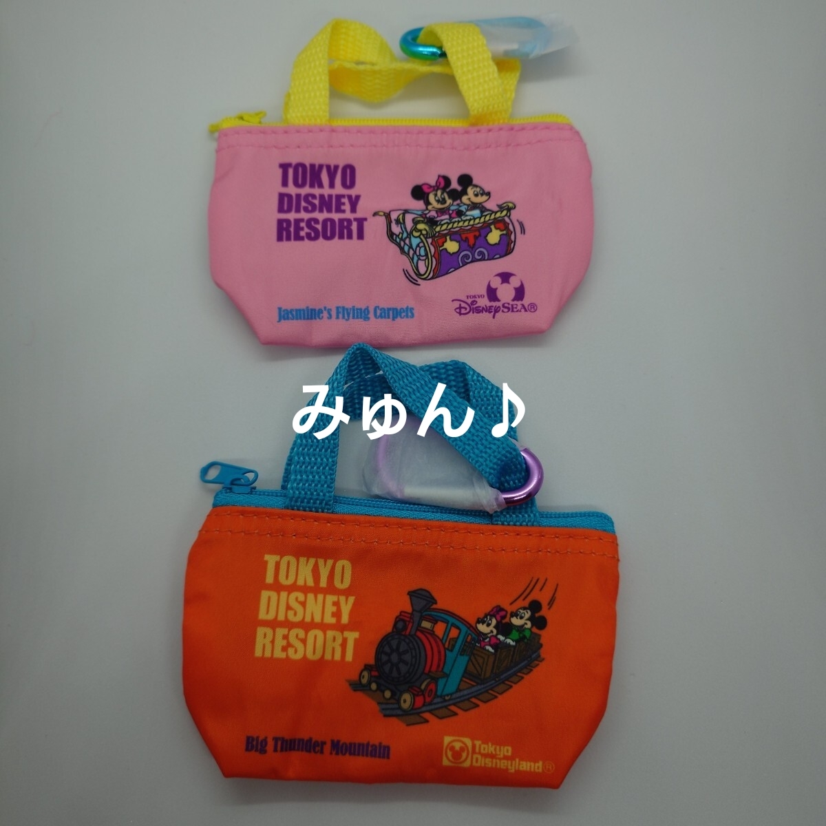 東京ディズニーリゾート カプセルトイ カラビナ付きミニポーチ 絨毯&鉱山列車 2種セット 未使用新品拍卖