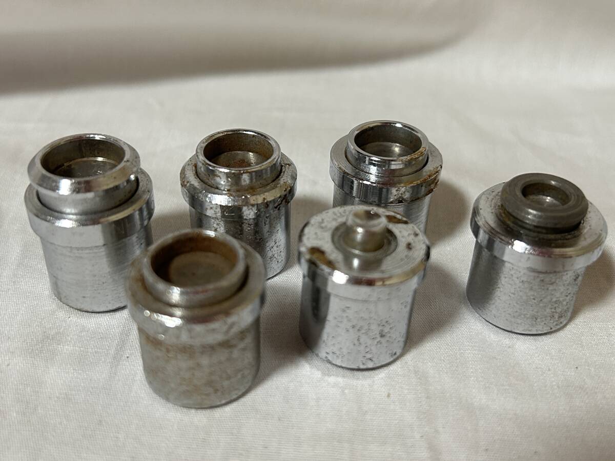 (47) 打ち駒 6個まとめ NH125/プレーン/12プレーン/MINT7 カシメ リベット スタッズ スナップ ボタン 打ち具 底鋲 ホック レザークラフト拍卖