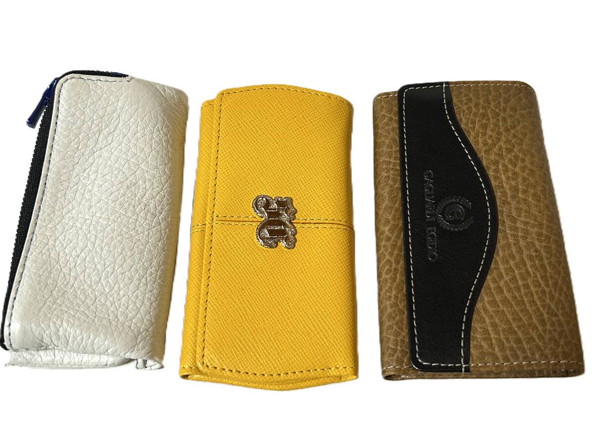 【未使用】本革 5連キーケース 3点まとめ NAUGHTIAM ノーティアム Sonia Ceccaldi GAGLIARDI EGIDIO拍卖